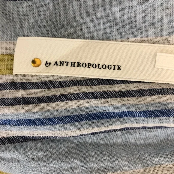 Anthropologie Striped Gauzy Tie Front Babydoll Dress Size Small - Picture 9 of 11